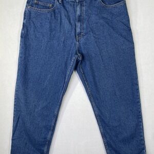 Original Real Work Wear Men's 42x29 Dark Wash Blue Jeans